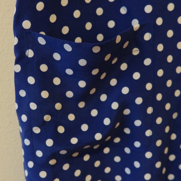 100% Silk Equipment Polka Dot Dress with Pockets - Picture 2 of 6
